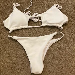 Zaful Small White Bikini Top & Bottom